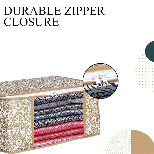 Pack_Of_3_Beige_Premium_Non_Woven_Saree_Cover