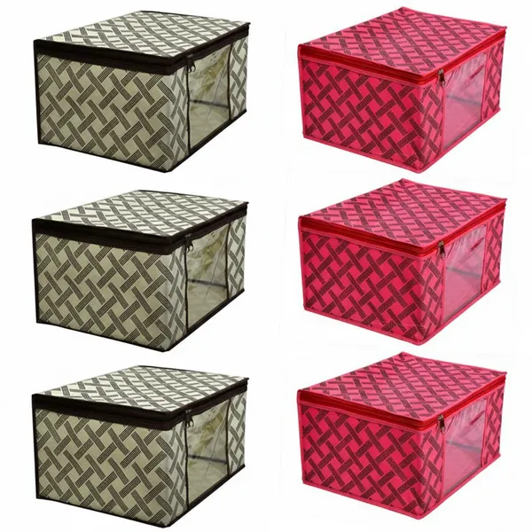 Pack_Of_6_Pink_Premium_Non_Woven_Saree_Cover