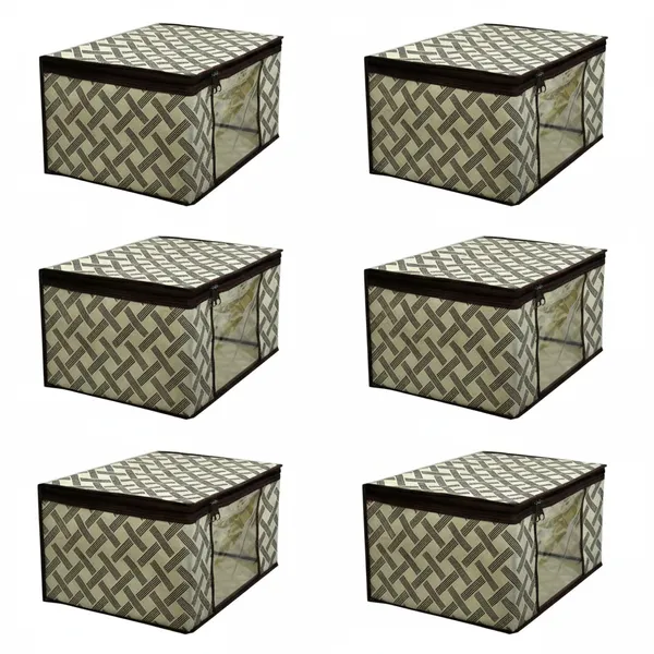 Pack_Of_6_Ivory_Premium_Non_Woven_Saree_Cover