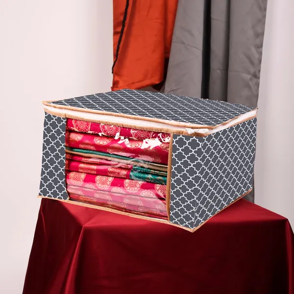 Pack_Of_6_Grey_Premium_Non_Woven_Saree_Cover