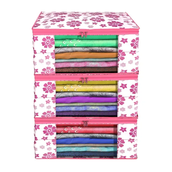 Pack_Of_3_Pink_Premium_Non_Woven_Saree_Cover