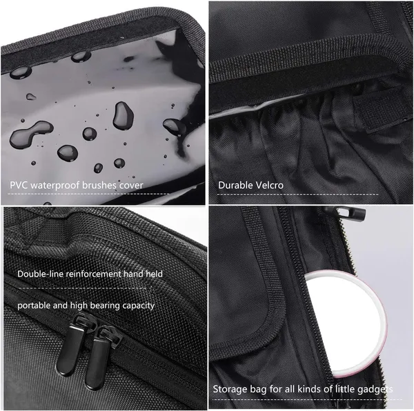 Nylon_Makeup_Organizer_Bag_for_Women,_Girls_&_Bride_-_Travel_Cosmetic_Kit_Storage_Organiser_-_Toiletry_Vanity_Box_with_Adjustable_Compartment,_26l_x_23b_x_9h_cm_(Black)