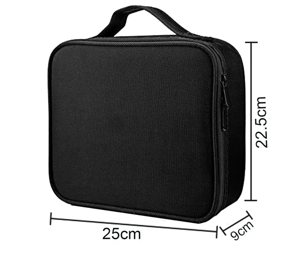 Nylon_Makeup_Organizer_Bag_for_Women,_Girls_&_Bride_-_Travel_Cosmetic_Kit_Storage_Organiser_-_Toiletry_Vanity_Box_with_Adjustable_Compartment,_26l_x_23b_x_9h_cm_(Black)