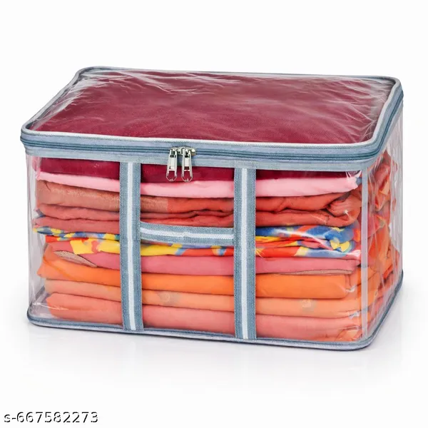 PACK_OF_2_|_Premium_Quality_Transperent__Saree/Clothes/Blanket_Covers