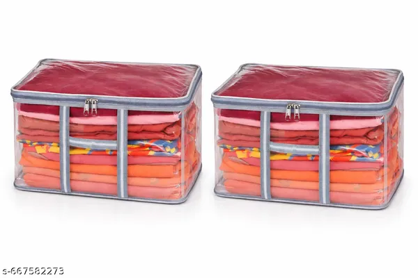 PACK_OF_2_|_Premium_Quality_Transperent__Saree/Clothes/Blanket_Covers