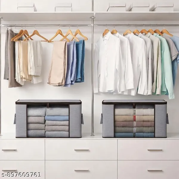 PACK_OF_6_|_Large_Blanket_Clothes_Organization_and_Storage_Containers_for_Bedding,_Comforters,_Foldable_Organizer_with_Reinforced_Handle,_Clear_Window,Sturdy_Zippers