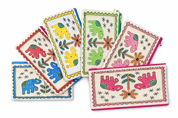 PACK_OF_6_|_Traditional_Hand_Purse_Ladies_with_Zip_|_Embroidery_Ethnic_Pouch/Wallet_Purse_for_Women_|_Return_Gift_for_Ladies