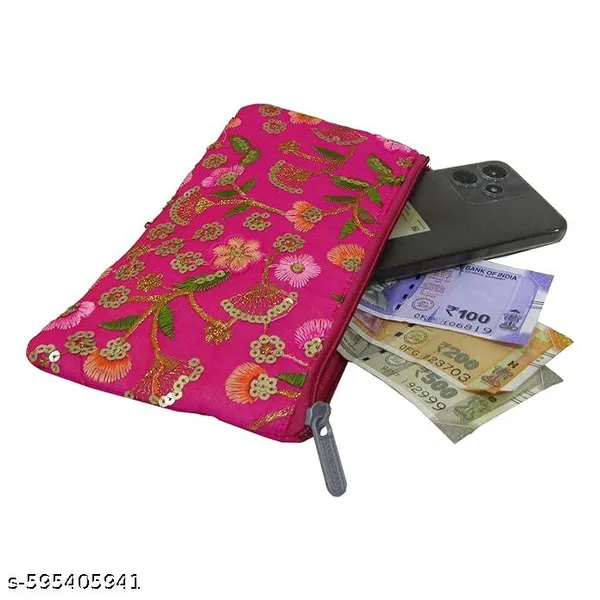 Traditional_Hand_Purse_Ladies_with_Zip_|_Embroidery_Ethnic_Pouch/Wallet_Purse_for_Women_|_Return_Gift_for_Ladies