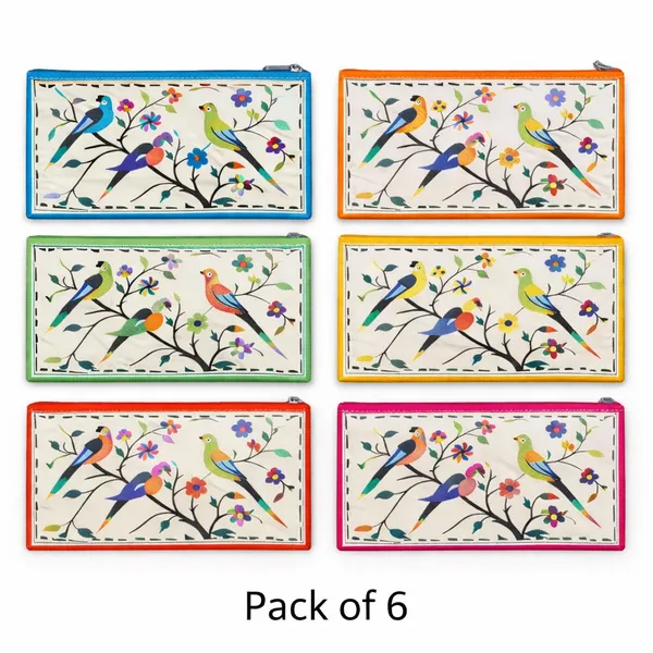 PACK_OF_6_|_Traditional_Hand_Purse_Ladies_with_Zip_|_Embroidery_Ethnic_Pouch/Wallet_Purse_for_Women_|_Return_Gift_for_Ladies