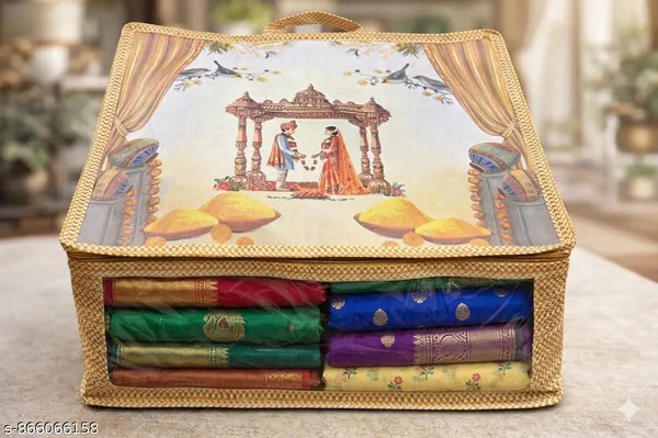 Pack_of_2_|_Premium_Quality_Wedding_Design_Printed_Saree_and__Clothes_Cover__|_Storage_Box