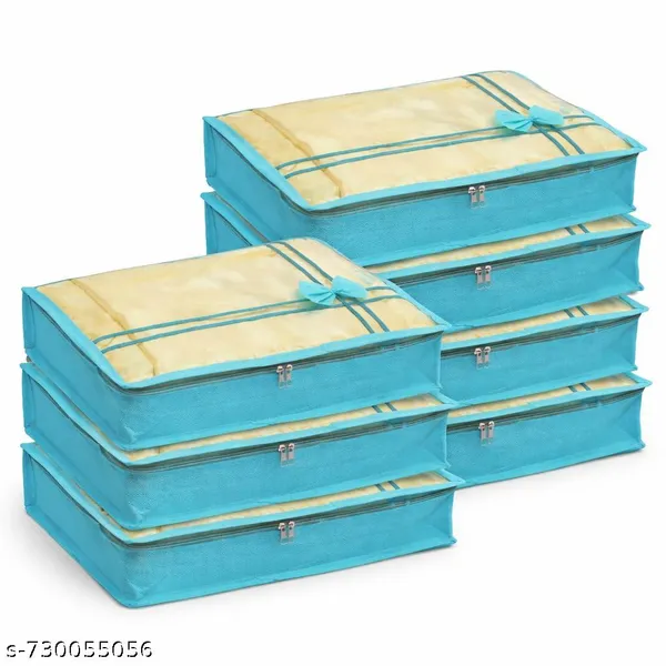 Pack_of_4_|_Premium_100_GSM_Non_Woven_Saree_Cover,bow_design_Transparent_saree_cover_clothes_Cover