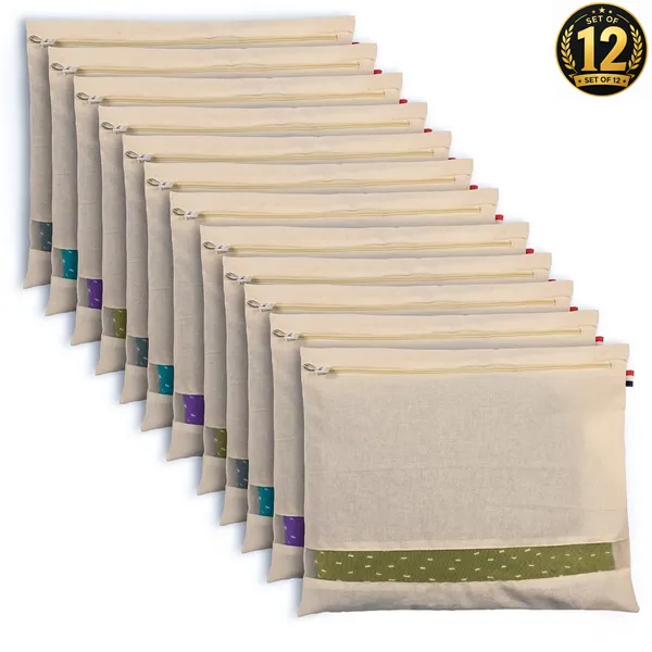 Set_of_12_Saree_Bag_Covers-_12_Big_Size_(16X14_Inches_)_Bags_With_Zip_Closure_For_Storage