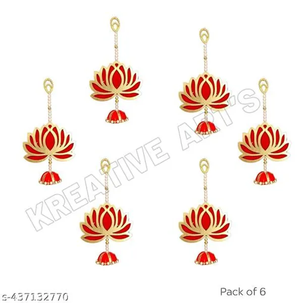 Polyester_Festive_Lotus_Jhumki_Door_Toran_-_Pack_of_2