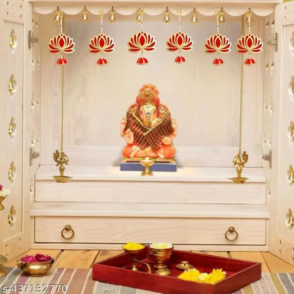 Polyester_Festive_Lotus_Jhumki_Door_Toran_-_Pack_of_2