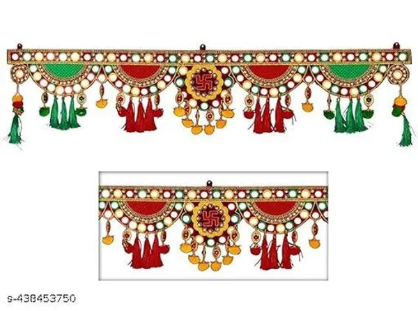 Polyester_Festive_Multi_Zula_Pearl_Beads_Handmade_Door_Toran