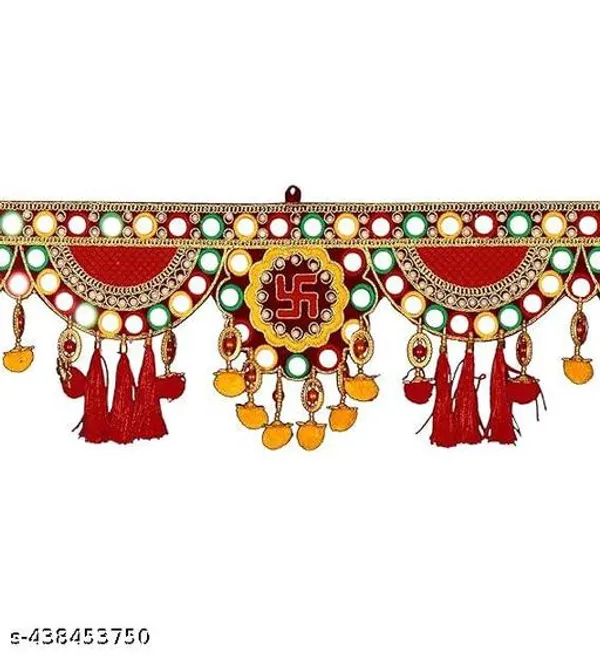 Polyester_Festive_Multi_Zula_Pearl_Beads_Handmade_Door_Toran