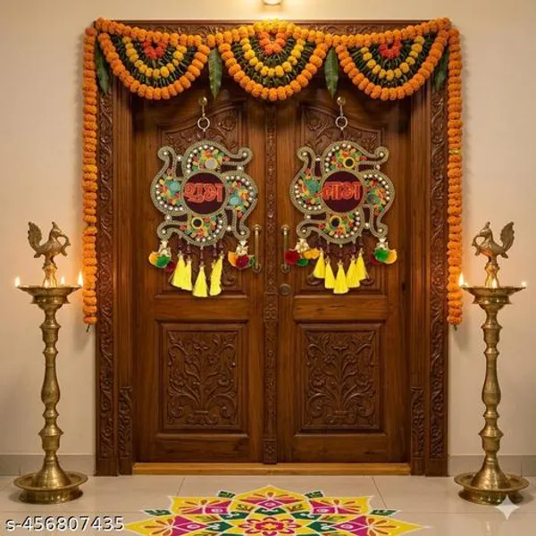 Velvet_Festive_Shubh_Labh_Multicolor_Door_Hanging_Pair_-_Pack_of_2