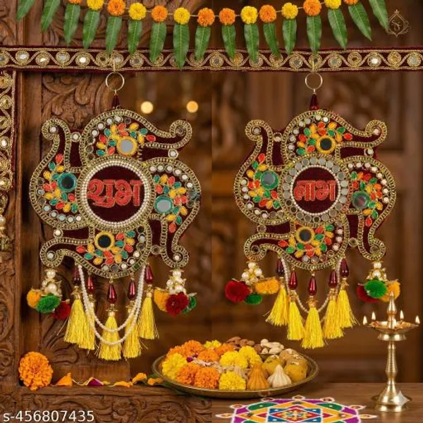 Velvet_Festive_Shubh_Labh_Multicolor_Door_Hanging_Pair_-_Pack_of_2