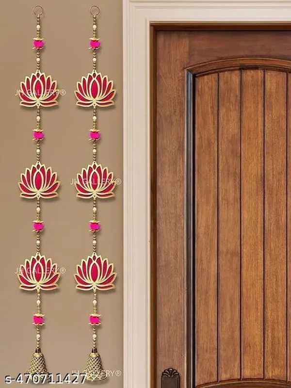 Plastic_Beads_Festive_Lotus_Floral_Red_Door_Wall_Toran