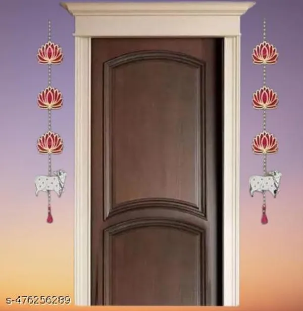 Polyester_Festive_Lotus_Kamal_Wooden_Pearl_Beads_Door_Toran_-_Pack_of_2