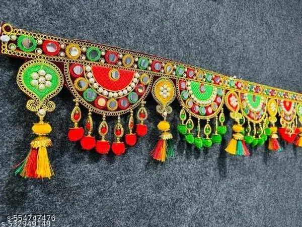 Wood_Pearl_Beads_Traditional_Shubh_Labh_Welcome_Bandarwal_Toran