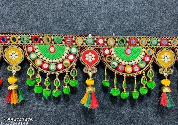 Wood_Pearl_Beads_Traditional_Shubh_Labh_Welcome_Bandarwal_Toran