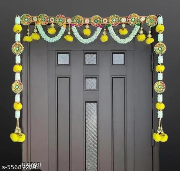 Polyester_Festive_Pearl_Mirror_Work_Plastic_Beads_Door_Toran