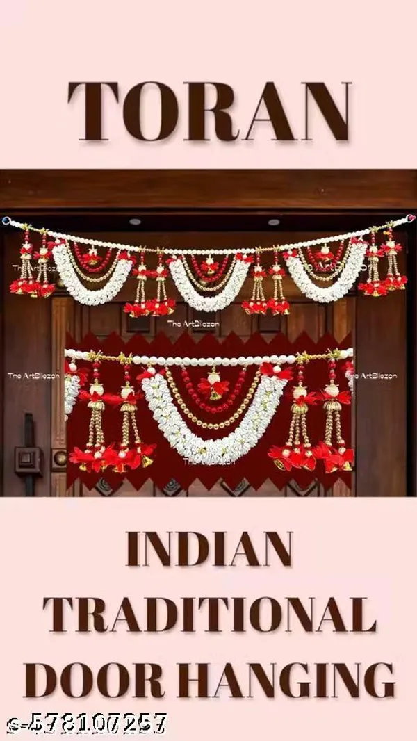 Polyester_Handmade_Traditional_Pink_Floral_Door_Toran_38_Inch