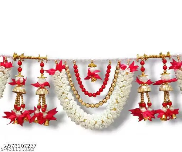 Polyester_Handmade_Traditional_Pink_Floral_Door_Toran_38_Inch