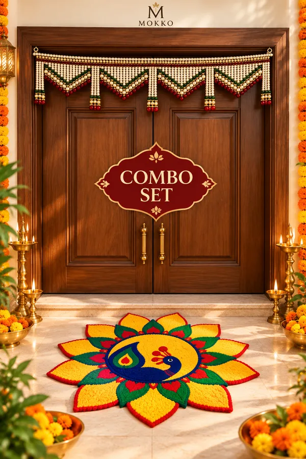 Festive_Beaded_Door_Toran_And_Peacock_Rangoli_Combo_Set