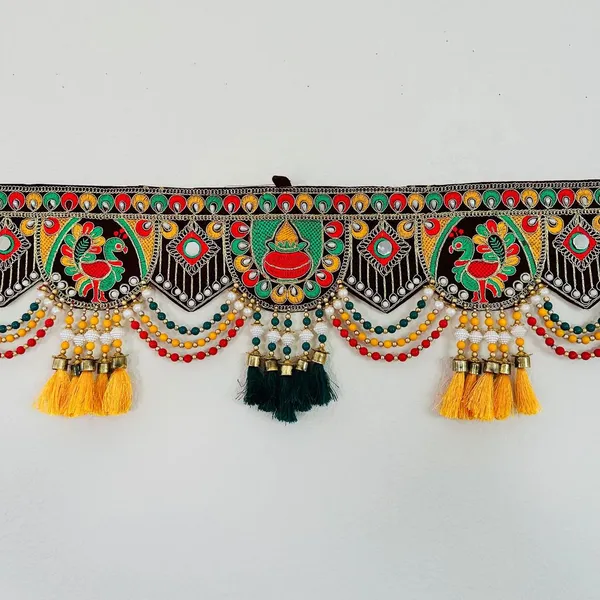 Velvet_Traditional_Peacock_Kalash_Embroidery_Bandarwal_Door_Toran