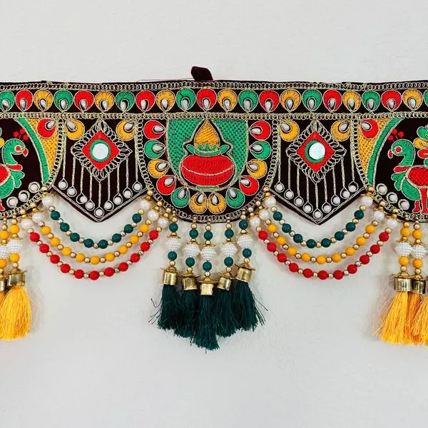 Velvet_Traditional_Peacock_Kalash_Embroidery_Bandarwal_Door_Toran