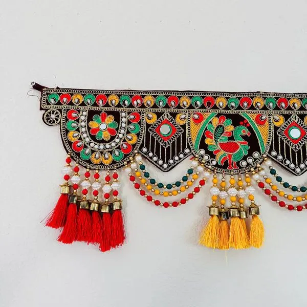 Velvet_Traditional_Peacock_Kalash_Embroidery_Bandarwal_Door_Toran