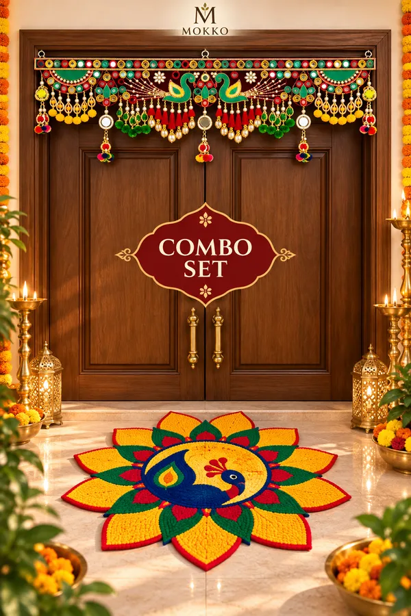 Traditional_Festive_Peacock_Door_Toran_And_Rangoli_Combo_Set