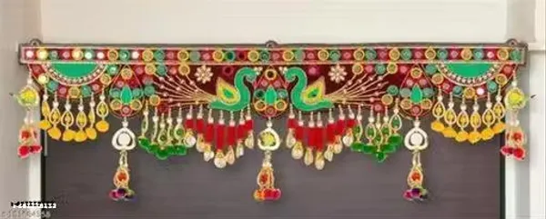Velvet_Traditional_Embroidered_Peacock_Latkan_Door_Toran_3_Ft