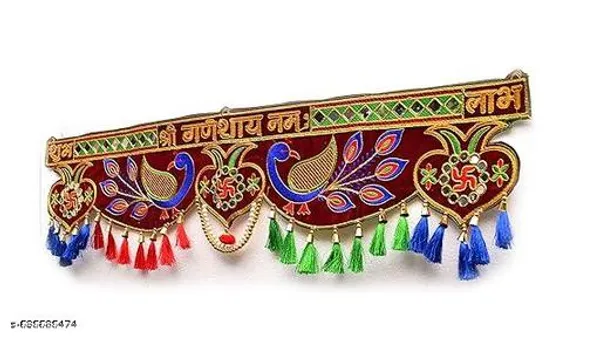 Plastic_Beads_Traditional_Peacock_Embroidery_Handmade_Door_Toran_-_Pack_of_2