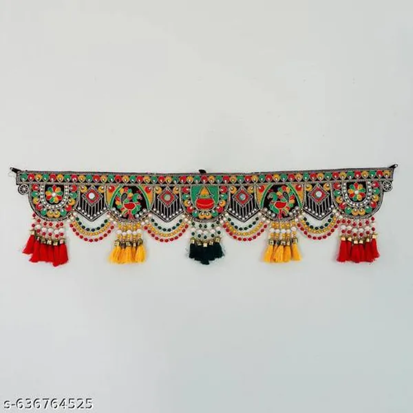 Velvet_Mirror_Work_Embroidered_Peacock_Jula_Door_Toran