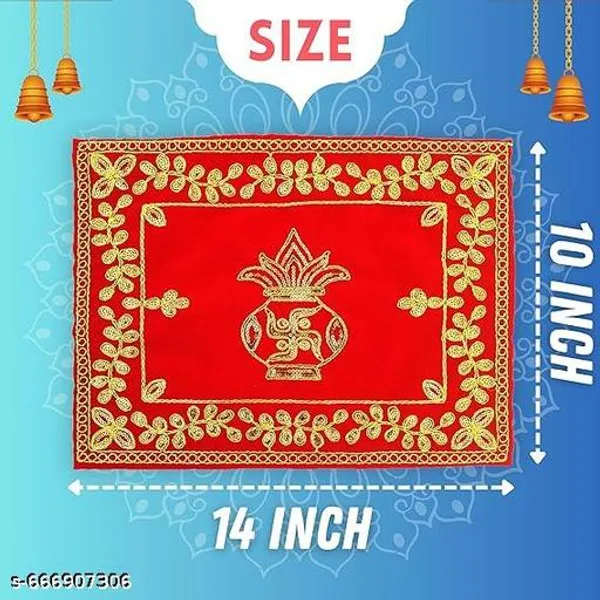Velvet_Zari_Embroidered_Swastik_Kalash_Red_Pooja_Aasan_Cloth_-_Pack_of_4