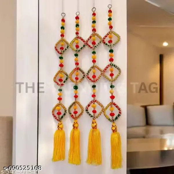 Handmade_Festive_Yellow_Square_Moti_Tassel_Pom_Pom_Door_Toran