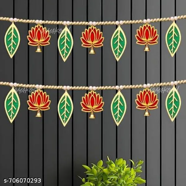 Wooden_Festive_Lotus_Mango_Leaf_Pink_Handmade_Door_Toran_-_Pack_of_2