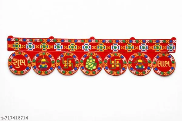 Red_Velvet_Traditional_Shubh_Labh_Swastik_Embroidered_Door_Toran_-_Pack_of_2
