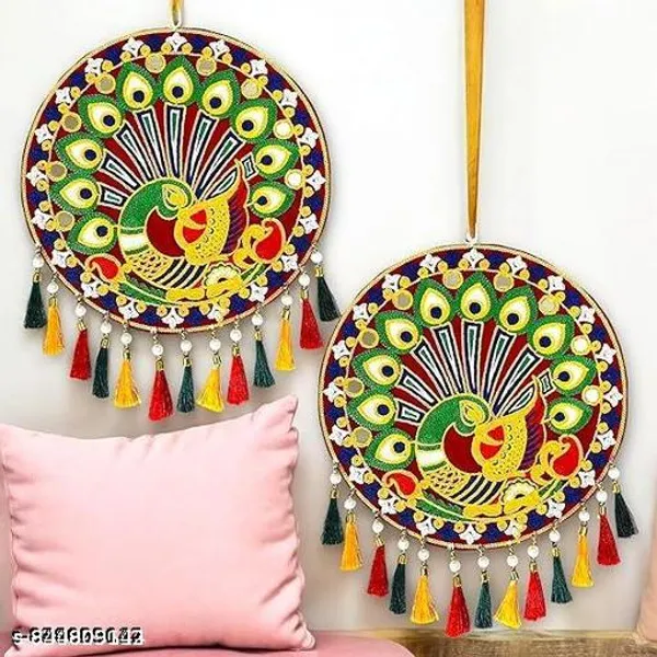 Polyester_Traditional_Peacock_Design_Tassels_Door_Toran_Set_Of_2_-_Pack_of_2