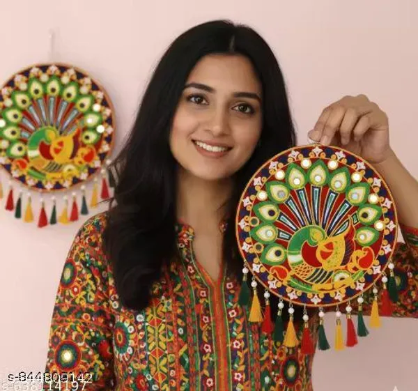 Polyester_Traditional_Peacock_Design_Tassels_Door_Toran_Set_Of_2_-_Pack_of_2