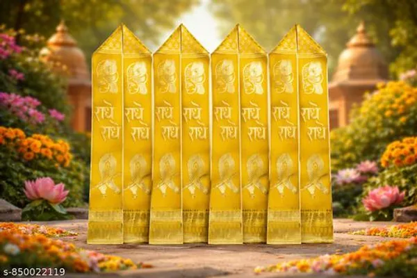 Yellow_Polyester_Radhe_Radhe_Printed_Religious_Stole_For_Women_-_Pack_of_2