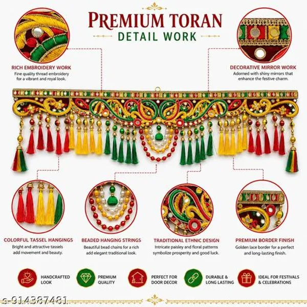 Velvet_Festive_Embroidered_Mirror_Work_Tassels_Door_Toran