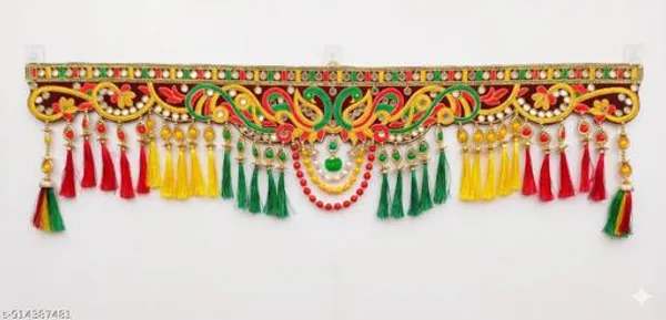 Velvet_Festive_Embroidered_Mirror_Work_Tassels_Door_Toran