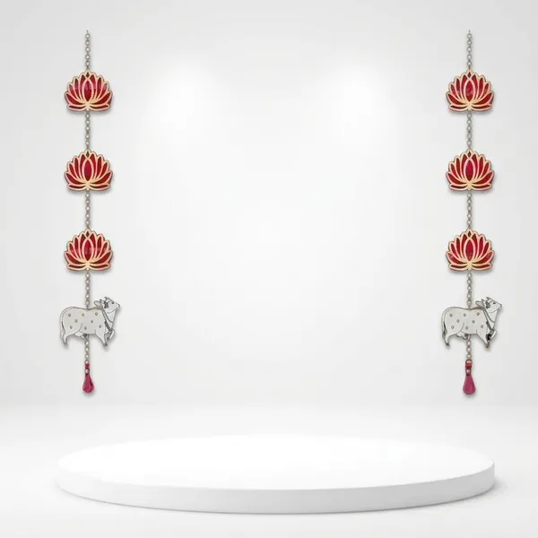 Polyester_Festive_Lotus_Kamal_Wooden_Pearl_Beads_Door_Toran_-_Pack_of_2