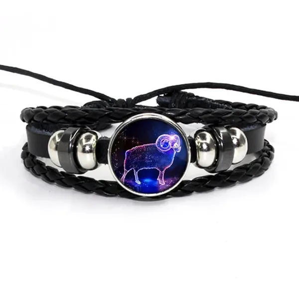 Zodiac_Leather_Braided_Bracelet_|_🔥FLAT_50%_OFF_SALE🔥