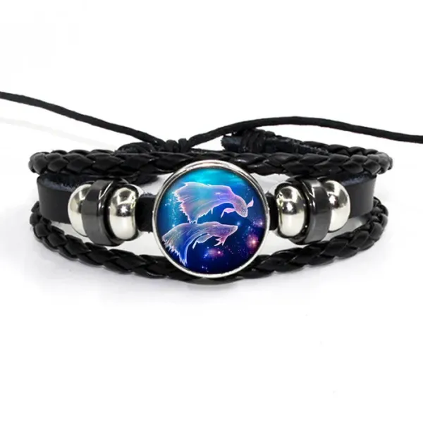 Zodiac_Leather_Braided_Bracelet_|_š„FLAT_50%_OFF_SALEš„