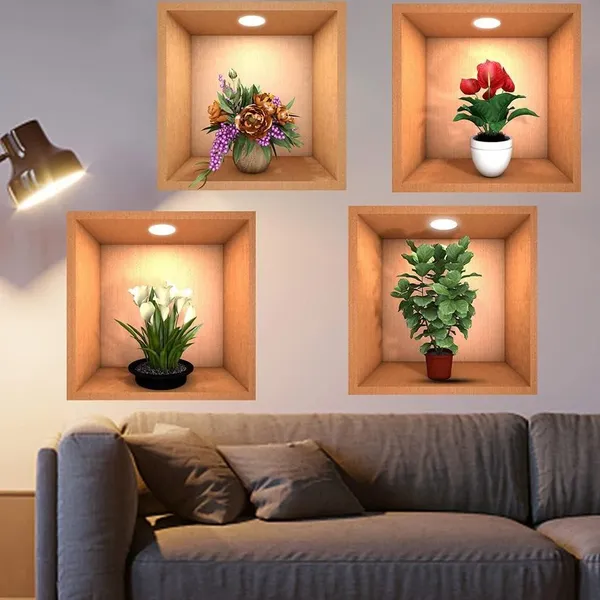 3D_Vase_Wall_Sticker_-_(Pack_of_4)
